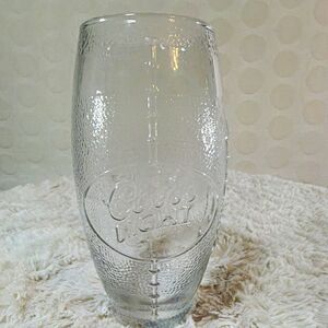 Coors Light Embossed Football Textured Clear Beer Pint Glass Breweriana